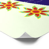 松良香ロシアの人形・ひまわり淡い色の緑 ポスター (角)