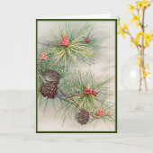 松花クリスマス カード (黄色い花)