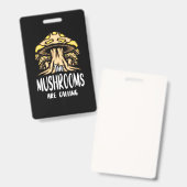 松茸の出が迫っている バッジ (正面＆裏面)