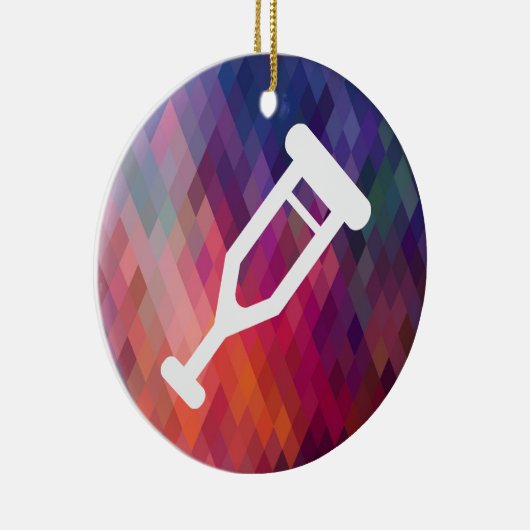 松葉ずえの足の絵画図表 セラミックオーナメント (右)