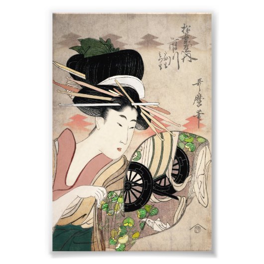 松葉創業の市川遊女 フォトプリント            (正面)