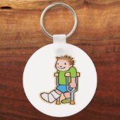 松葉杖で キーホルダー (正面)