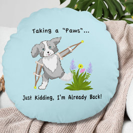 松葉杖で"足"のコリーを取る ラウンドクッション