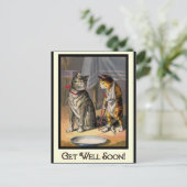 松葉杖のネコ ポストカード (スタンド正面)