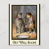 松葉杖のネコ ポストカード (正面)