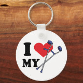 松葉杖ラブキーホルダー キーホルダー (正面)