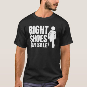 松葉杖車椅子切断用の右靴 Tシャツ