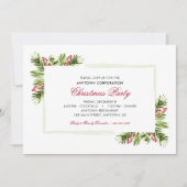 松葉 |ビジネスホリデーのクリスマスパーティー 招待状 (正面)