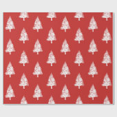 松赤と白木クリスマス ラッピングペーパー (フラット)