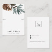 松錐木枝ネックレスブレスレットディスプレイ 名刺 (正面/裏面)