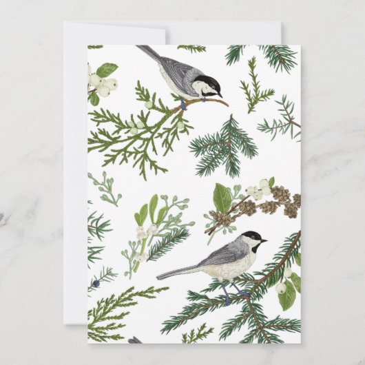 松離れの結婚鳥 招待状 (裏面)