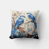 松鳥、楽しいイラストレーション、 クッション (正面)