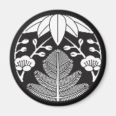 松，竹葉，梅 マグネット (正面)