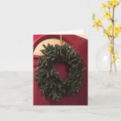 松（Abies）の wreath カード (黄色い花)