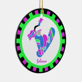 板に生きているBoardChick セラミックオーナメント (右)