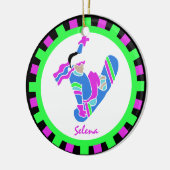 板に生きているBoardChick セラミックオーナメント (左)