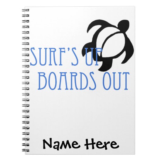 板の上のLineAの波 ノートブック (正面)