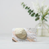 板を切る上のパン生地 名刺 (スタンド正面)