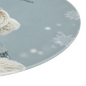 板を切る冬猫 カッティングボード (角)