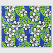 板短い庭-深い青 ラッピングペーパー (フラット)