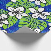 板短い庭-深い青 ラッピングペーパー (角)