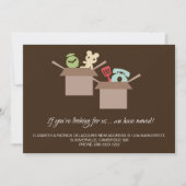 板紙箱のブラウンの移動発表 案内状 (正面)