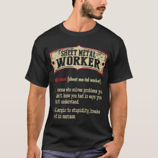 板金作業者辞書用語の皮肉 Tシャツ