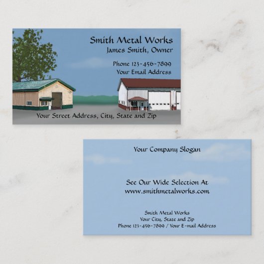 板金建物名刺 名刺 (正面/裏面)