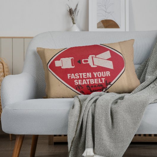 枕おもしろいシートベルトを締めよ アクセントクッション