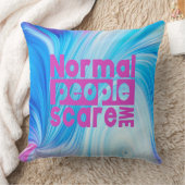 枕おもしろい – 普通の人々が私を怖がらせるの装飾用クッション クッション (ブランケット)