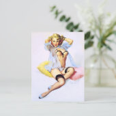 枕がピンと留まる ポストカード (スタンド正面)