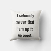 枕が無いと厳粛に誓う クッション (裏面)