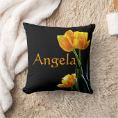 枕が美しいチューリップのどの名前によってでも開花します クッション (ブランケット)
