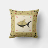 枕すばらしい50年代の魚のレトロのヴィンテージ200COLORS クッション (裏面)