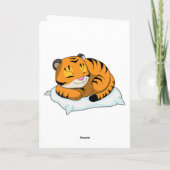 枕で寝ている虎 カード (裏面)