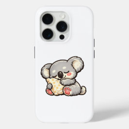 枕で眠るかわいいコアラ iPhone 15 PROケース