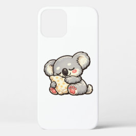 枕で眠るかわいいコアラ iPhone 12ケース