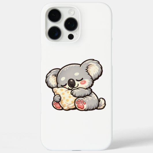 枕で眠るかわいいコアラ Case-Mate iPhoneケース (裏面)