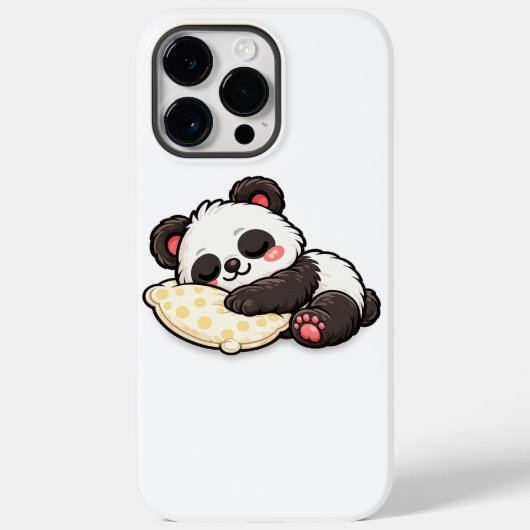 枕で眠るかわいいパンダ Case-Mate iPhoneケース (裏面)