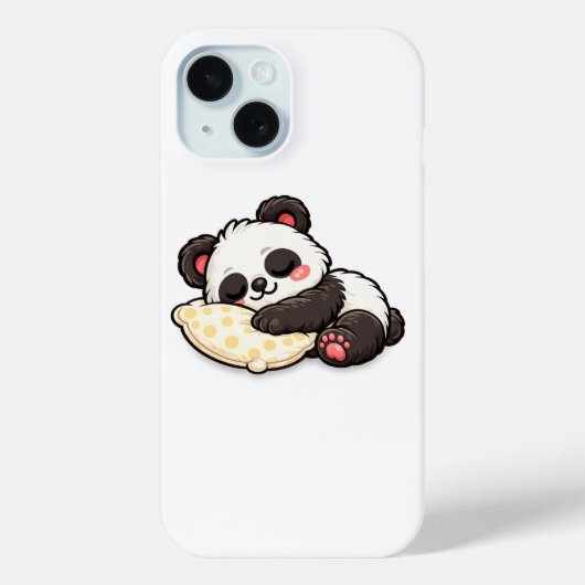 枕で眠るかわいいパンダ Case-Mate iPhoneケース (裏面)