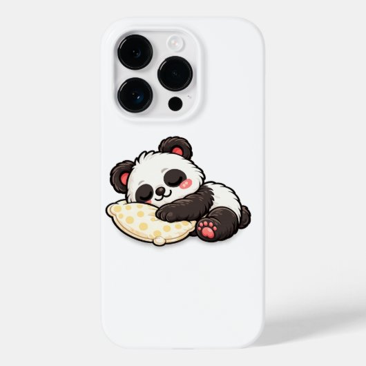 枕で眠るかわいいパンダ Case-Mate iPhoneケース (裏面)
