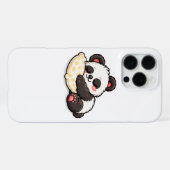 枕で眠るかわいいパンダ iPhoneケース (裏面横)
