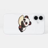 枕で眠るかわいいパンダ iPhone 16ケース (裏面横)