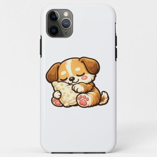 枕で眠るかわいい子犬 Case-Mate iPhoneケース (裏面)