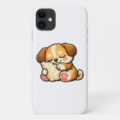 枕で眠るかわいい子犬 Case-Mate iPhoneケース (裏面)