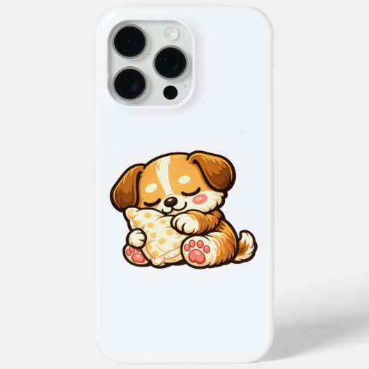 枕で眠るかわいい子犬 Case-Mate iPhoneケース (裏面)