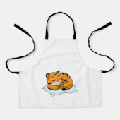 枕で眠る虎 エプロン (正面)