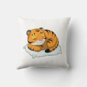 枕で眠る虎 クッション (裏面)