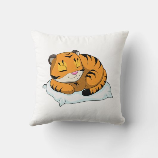 枕で眠る虎 クッション (裏面)