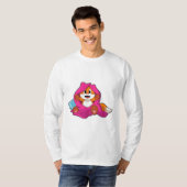 枕と毛布を備えたキツネ Tシャツ (正面フル)